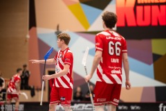 20240217 Pixbo IBKs Daniel Kalentun under innebandymatchen i SSL herr mellan Pixbo IBK och Hagunda IF den 17 februari 2024 i Mölnlycke.