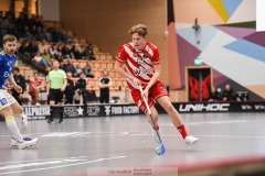 20240217 Pixbo IBKs Daniel Kalentun under innebandymatchen i SSL herr mellan Pixbo IBK och Hagunda IF den 17 februari 2024 i Mölnlycke.