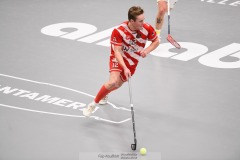 20240217 Pixbo IBKs Oskar Weissbach under innebandymatchen i SSL herr mellan Pixbo IBK och Hagunda IF den 17 februari 2024 i Mölnlycke.