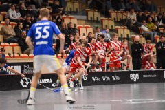 20240217 Pixbo IBKs Fabian Lindbäck under innebandymatchen i SSL herr mellan Pixbo IBK och Hagunda IF den 17 februari 2024 i Mölnlycke.