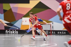 20240217 Pixbo IBKs Fabian Lindbäck under innebandymatchen i SSL herr mellan Pixbo IBK och Hagunda IF den 17 februari 2024 i Mölnlycke.