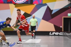 20240217 Pixbo IBKs Marcus Peil under innebandymatchen i SSL herr mellan Pixbo IBK och Hagunda IF den 17 februari 2024 i Mölnlycke.