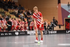 20240217 Pixbo IBKs Arvid Äse under innebandymatchen i SSL herr mellan Pixbo IBK och Hagunda IF den 17 februari 2024 i Mölnlycke.