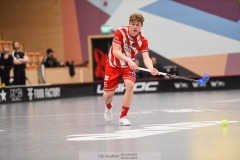 20240217 Pixbo IBKs Daniel Kalentun under innebandymatchen i SSL herr mellan Pixbo IBK och Hagunda IF den 17 februari 2024 i Mölnlycke.