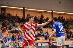 20240217 Pixbo IBKs Gustav Fritzell under innebandymatchen i SSL herr mellan Pixbo IBK och Hagunda IF den 17 februari 2024 i Mölnlycke.