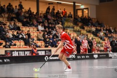 20240217 Pixbo IBKs Arvid Äse under innebandymatchen i SSL herr mellan Pixbo IBK och Hagunda IF den 17 februari 2024 i Mölnlycke.