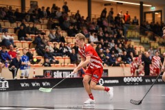 20240217 Pixbo IBKs Arvid Äse under innebandymatchen i SSL herr mellan Pixbo IBK och Hagunda IF den 17 februari 2024 i Mölnlycke.