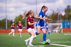 20260510 under fotbollsmatchen i Division 2 Dam Sydvästra Götaland mellan Qviding FIF och Eriksbergs IF den 10 maj 2026 på Valhalla IP i Göteborg. 
Foto: Filip Kauffeldt