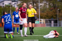 20260510 under fotbollsmatchen i Division 2 Dam Sydvästra Götaland mellan Qviding FIF och Eriksbergs IF den 10 maj 2026 på Valhalla IP i Göteborg. 
Foto: Filip Kauffeldt