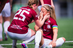 20260510 under fotbollsmatchen i Division 2 Dam Sydvästra Götaland mellan Qviding FIF och Eriksbergs IF den 10 maj 2026 på Valhalla IP i Göteborg. 
Foto: Filip Kauffeldt