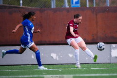 20260510 under fotbollsmatchen i Division 2 Dam Sydvästra Götaland mellan Qviding FIF och Eriksbergs IF den 10 maj 2026 på Valhalla IP i Göteborg. 
Foto: Filip Kauffeldt