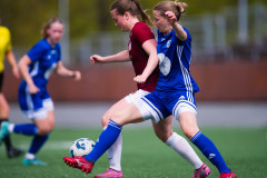 20260510 under fotbollsmatchen i Division 2 Dam Sydvästra Götaland mellan Qviding FIF och Eriksbergs IF den 10 maj 2026 på Valhalla IP i Göteborg. 
Foto: Filip Kauffeldt