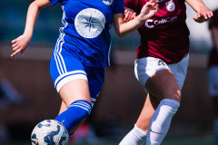 20260510 under fotbollsmatchen i Division 2 Dam Sydvästra Götaland mellan Qviding FIF och Eriksbergs IF den 10 maj 2026 på Valhalla IP i Göteborg. 
Foto: Filip Kauffeldt