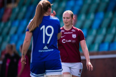 20260510 under fotbollsmatchen i Division 2 Dam Sydvästra Götaland mellan Qviding FIF och Eriksbergs IF den 10 maj 2026 på Valhalla IP i Göteborg. 
Foto: Filip Kauffeldt