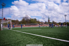20260510 under fotbollsmatchen i Division 2 Dam Sydvästra Götaland mellan Qviding FIF och Eriksbergs IF den 10 maj 2026 på Valhalla IP i Göteborg. 
Foto: Filip Kauffeldt