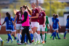 20260510 under fotbollsmatchen i Division 2 Dam Sydvästra Götaland mellan Qviding FIF och Eriksbergs IF den 10 maj 2026 på Valhalla IP i Göteborg. 
Foto: Filip Kauffeldt