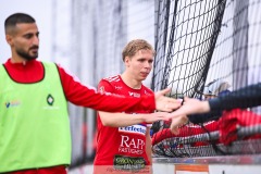 20240615 Skövde AIKs Samuel Sörman under fotbollsmatchen i Superettan mellan Skövde AIK och Degerfors IF den 15 juni 2024 på Södermalms IP i Skövde.