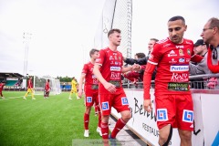 20240615 Skövde AIKs Filip Schyberg under fotbollsmatchen i Superettan mellan Skövde AIK och Degerfors IF den 15 juni 2024 på Södermalms IP i Skövde.