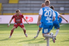 20240430 Skövde AIKs Samuel Sörman under fotbollsmatchen i Superettan mellan Skövde AIK och IK Oddevold den 30 april 2024 på Borås Arena i Borås.