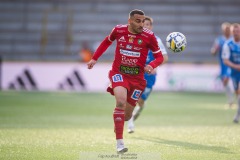 20240430 Skövde AIKs Sargon Abraham under fotbollsmatchen i Superettan mellan Skövde AIK och IK Oddevold den 30 april 2024 på Borås Arena i Borås.