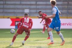 20240430 Skövde AIKs Elmar Abraham under fotbollsmatchen i Superettan mellan Skövde AIK och IK Oddevold den 30 april 2024 på Borås Arena i Borås.