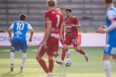 20240430 Skövde AIKs Fritiof Hellichius under fotbollsmatchen i Superettan mellan Skövde AIK och IK Oddevold den 30 april 2024 på Borås Arena i Borås.