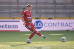 20240430 Skövde AIKs Edvin Tellgren under fotbollsmatchen i Superettan mellan Skövde AIK och IK Oddevold den 30 april 2024 på Borås Arena i Borås.