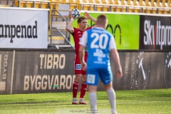 20240430 Skövde AIKs Samuel Sörman under fotbollsmatchen i Superettan mellan Skövde AIK och IK Oddevold den 30 april 2024 på Borås Arena i Borås.