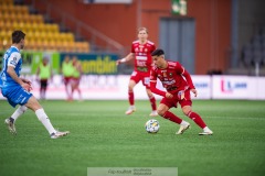 20240430 Skövde AIKs Marcus Mikhail under fotbollsmatchen i Superettan mellan Skövde AIK och IK Oddevold den 30 april 2024 på Borås Arena i Borås.