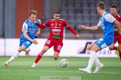 20240430 Skövde AIKs Sargon Abraham under fotbollsmatchen i Superettan mellan Skövde AIK och IK Oddevold den 30 april 2024 på Borås Arena i Borås.