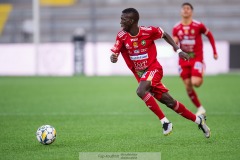 20240430 Skövde AIKs Mamadou Ousmane Diagne under fotbollsmatchen i Superettan mellan Skövde AIK och IK Oddevold den 30 april 2024 på Borås Arena i Borås.