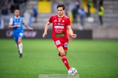 20240430 Skövde AIKs Armend Suljev under fotbollsmatchen i Superettan mellan Skövde AIK och IK Oddevold den 30 april 2024 på Borås Arena i Borås.