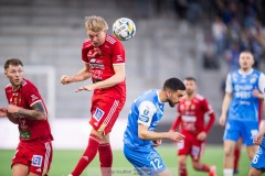 20240430 Skövde AIKs Emil Skillermo under fotbollsmatchen i Superettan mellan Skövde AIK och IK Oddevold den 30 april 2024 på Borås Arena i Borås.