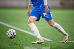 20240430 IK Oddevolds Viktor Krüger under fotbollsmatchen i Superettan mellan Skövde AIK och IK Oddevold den 30 april 2024 på Borås Arena i Borås.