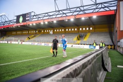 20240430 IK Oddevolds Viktor Krüger under fotbollsmatchen i Superettan mellan Skövde AIK och IK Oddevold den 30 april 2024 på Borås Arena i Borås.