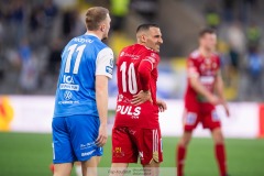 20240430 Skövde AIKs Sargon Abraham under fotbollsmatchen i Superettan mellan Skövde AIK och IK Oddevold den 30 april 2024 på Borås Arena i Borås.