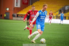 20240430 Skövde AIKs Sargon Abraham under fotbollsmatchen i Superettan mellan Skövde AIK och IK Oddevold den 30 april 2024 på Borås Arena i Borås.