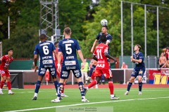 20240804 ÖIS Jonathan Azulay under fotbollsmatchen i Superettan mellan Skövde AIK och ÖIS den 4 Augusti 2024 på Södermalms IP i Skövde.