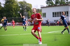 20240804 Skövde AIKs Stefan Ljubicic under fotbollsmatchen i Superettan mellan Skövde AIK och ÖIS den 4 Augusti 2024 på Södermalms IP i Skövde.