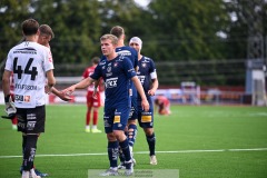 20240804 ÖIS Isak Dahlqvist under fotbollsmatchen i Superettan mellan Skövde AIK och ÖIS den 4 Augusti 2024 på Södermalms IP i Skövde.