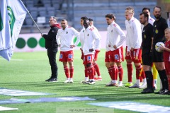 20240420 Skövde AIKs Sargon Abraham under fotbollsmatchen i Superettan mellan Skövde AIK och Trelleborgs FF den 20 april 2024 på Borås Arena i Borås.