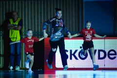 20241230 Skövde HFs Josefine Gundersen Lien under handbollsmatchen i Handbollsligan mellan Skövde HF och Skara HF den 30 december 2024 i Arena Skövde i Skövde.