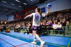 20241230 Skara HFs Melanie Felber under handbollsmatchen i Handbollsligan mellan Skövde HF och Skara HF den 30 december 2024 i Arena Skövde i Skövde.