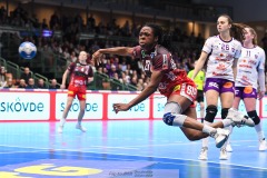 20241230 Skövde HFs Meja Norrgård under handbollsmatchen i Handbollsligan mellan Skövde HF och Skara HF den 30 december 2024 i Arena Skövde i Skövde.