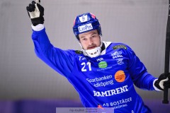 20241228 Villa-Lidköpings Christoffer Edlund under bandymatchen i Elitserien mellan Villa-Lidköping BK och Ljusdals BK den 28 december 2024 i Sparbanken Arena i Lidköping.