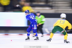 20241228 Villa-Lidköpings Christoffer Edlund under bandymatchen i Elitserien mellan Villa-Lidköping BK och Ljusdals BK den 28 december 2024 i Sparbanken Arena i Lidköping.