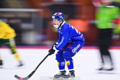 20241228 Villa-Lidköpings Christoffer Edlund under bandymatchen i Elitserien mellan Villa-Lidköping BK och Ljusdals BK den 28 december 2024 i Sparbanken Arena i Lidköping.