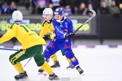 20241228 Villa-Lidköpings Christoffer Edlund under bandymatchen i Elitserien mellan Villa-Lidköping BK och Ljusdals BK den 28 december 2024 i Sparbanken Arena i Lidköping.