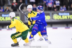 20241228 Villa-Lidköpings Christoffer Edlund under bandymatchen i Elitserien mellan Villa-Lidköping BK och Ljusdals BK den 28 december 2024 i Sparbanken Arena i Lidköping.